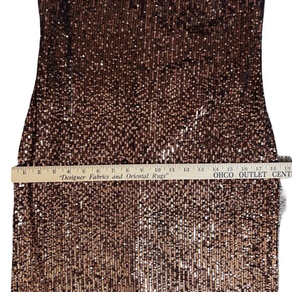 New Ramy Brook Copper Ombré Sequin Lila Dress, Long Sleeve Cocktail- Size 6 - Picture 11 of 15